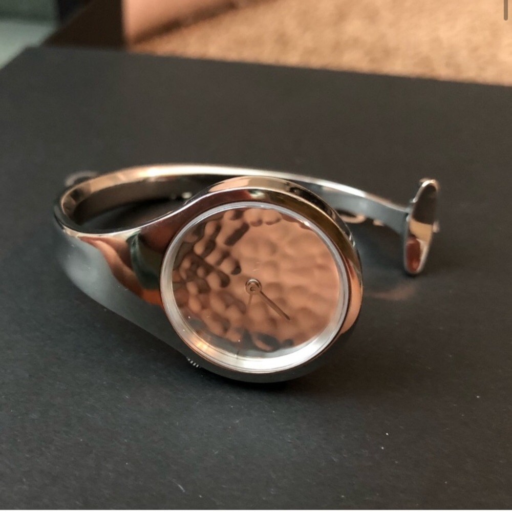 Rare Vintage GEORG JENSEN Open Bangle Watch, Hammered